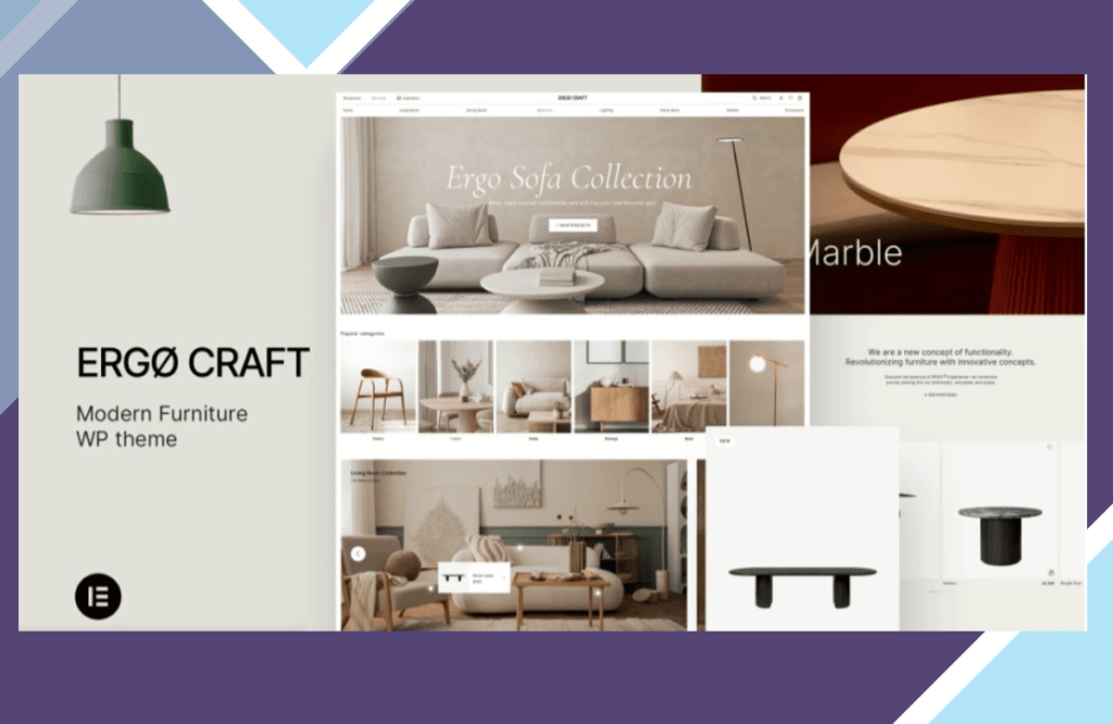 ErgoCraft – Furniture Shop WordPress Theme