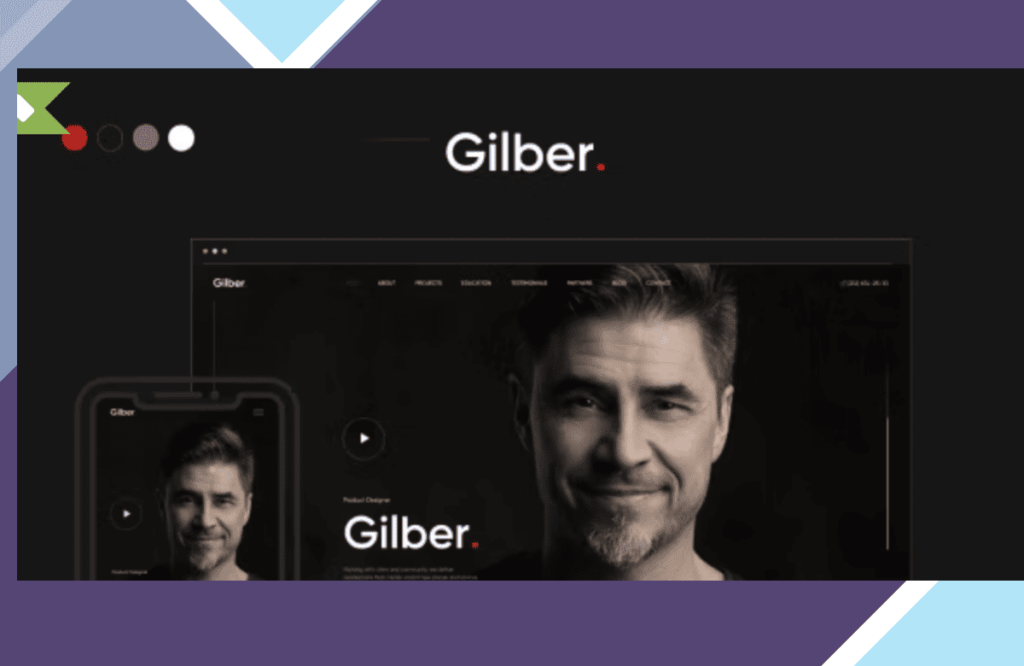 Gilber – Personal CV/Resume WordPress Theme