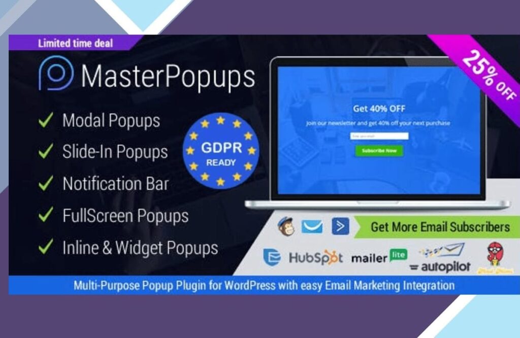 Master Popups Popup for Email Subscription