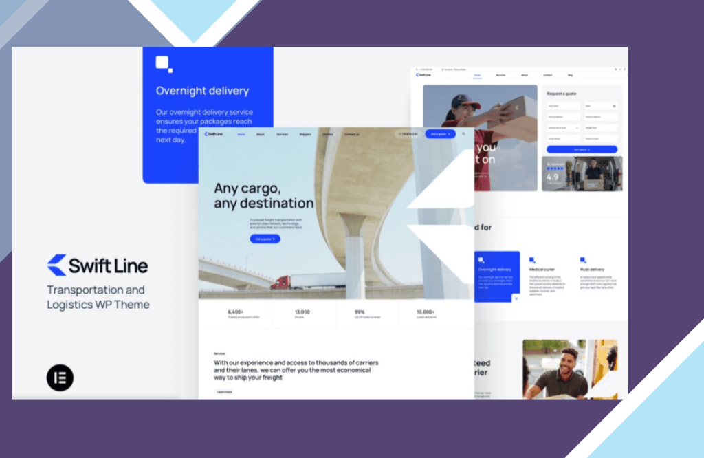 SwiftLine – Transportation Logistics WordPress Theme