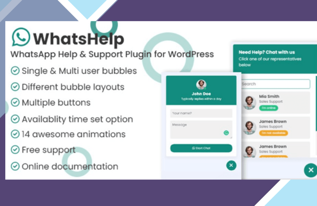 WhatsApp Chat Support Pro WordPress Plugin