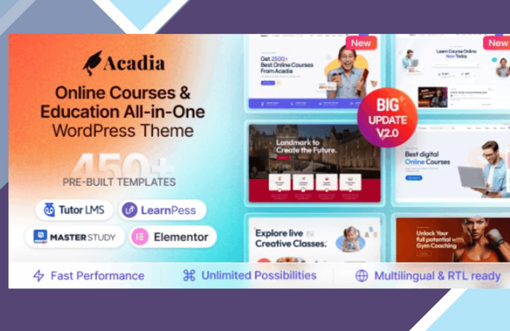 Acadia – Education WordPress Theme