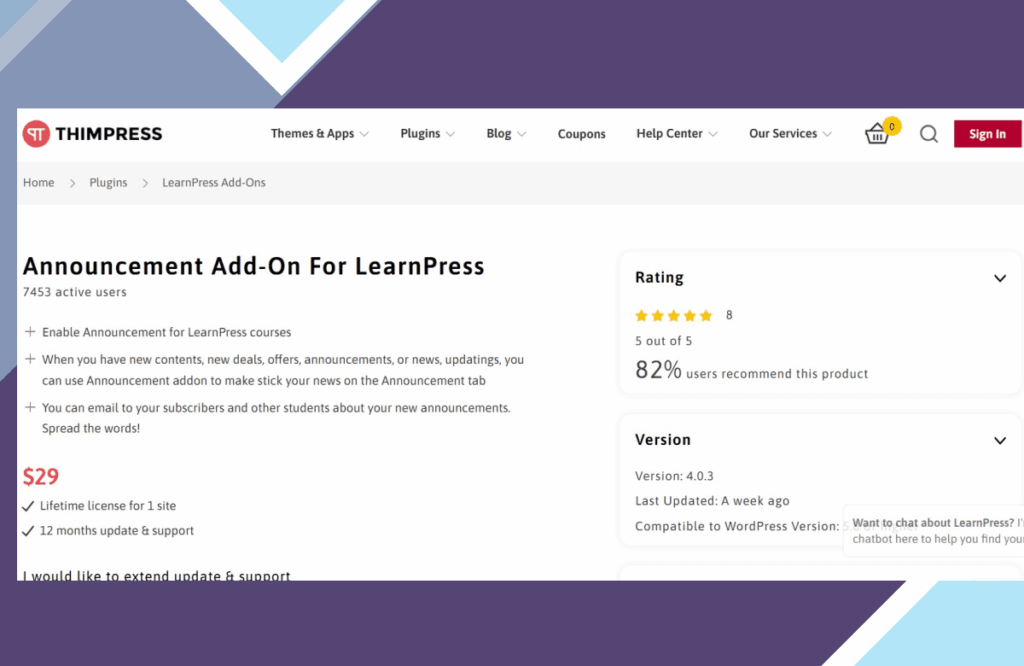 LearnPress Announcements