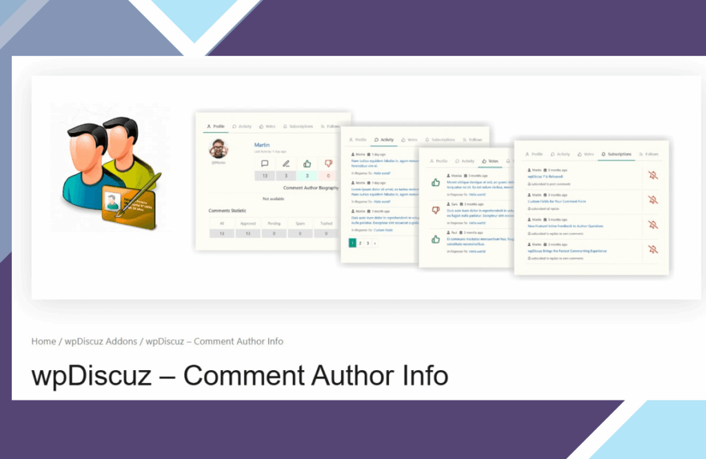 wpDiscuz – Comment Author Info