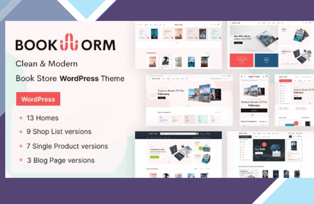 Bookworm – Bookstore & Bookshop WooCommerce Theme