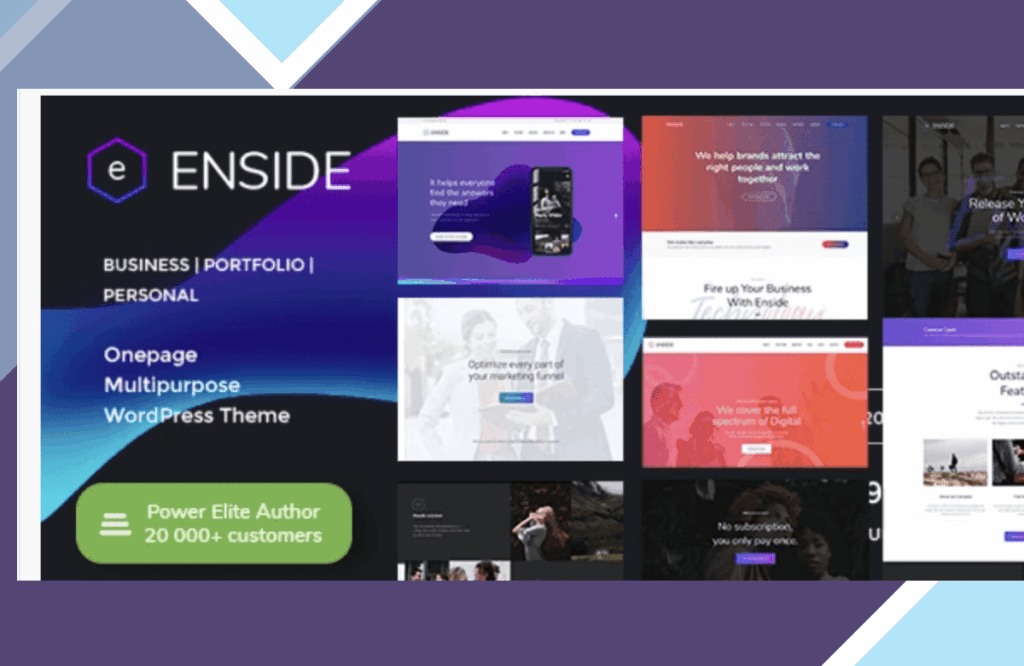 Enside – Multipurpose Onepage Landing Page WordPress Theme