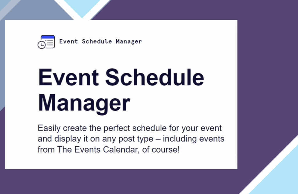 Event Schedule Manager
