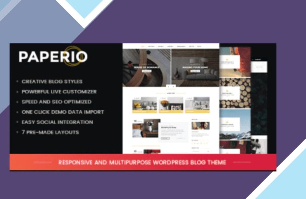 Paperio – Responsive and Multipurpose WordPress Blog Theme
