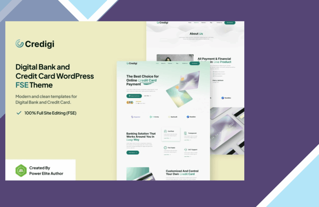 Credigi – Digital Bank and Credit Card WP Theme