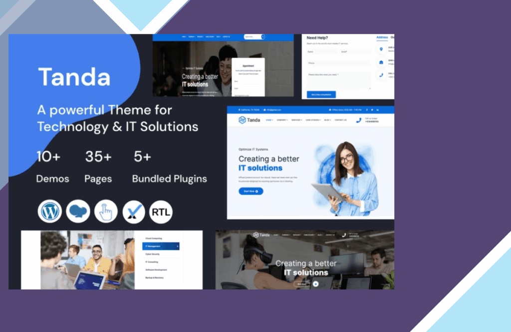 Tanda – Technology and IT Solutions WordPress Theme