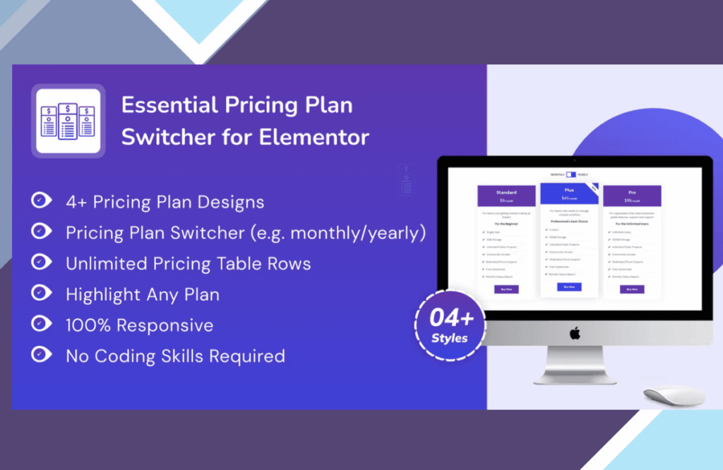Essential Pricing Plan Switcher for Elementor