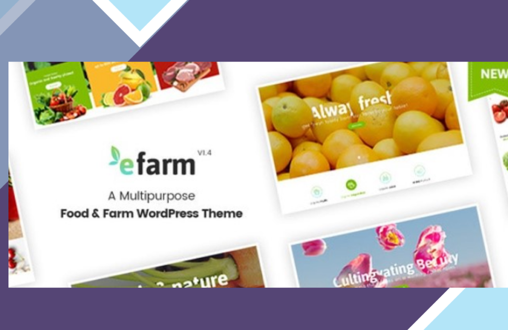 eFarm – A Multipurpose Food and Farm WordPress Theme