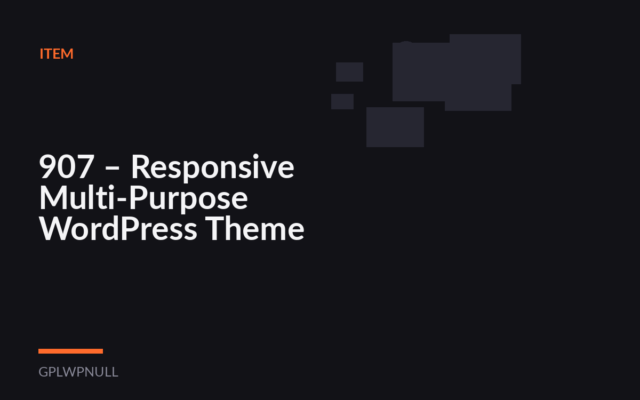 907 – Responsive Multi-Purpose WordPress Theme