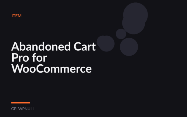 Abandoned Cart Pro for WooCommerce