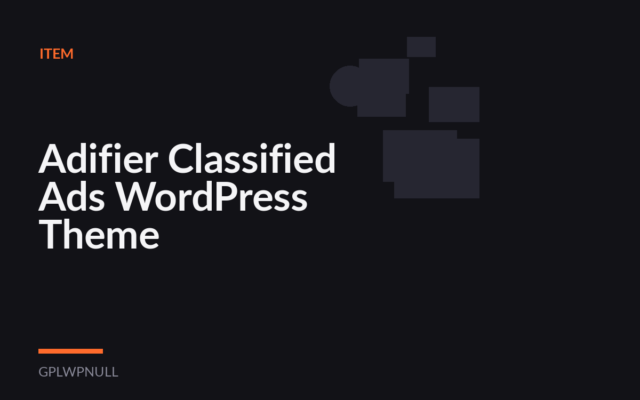 Adifier Classified Ads WordPress Theme