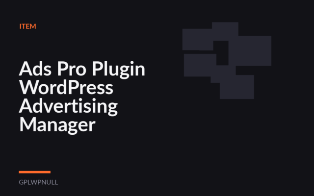 Ads Pro Plugin WordPress Advertising Manager