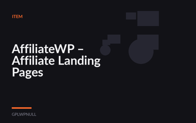 AffiliateWP – Affiliate Landing Pages