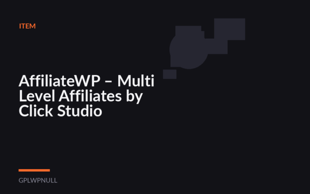AffiliateWP – Multi Level Affiliates by Click Studio