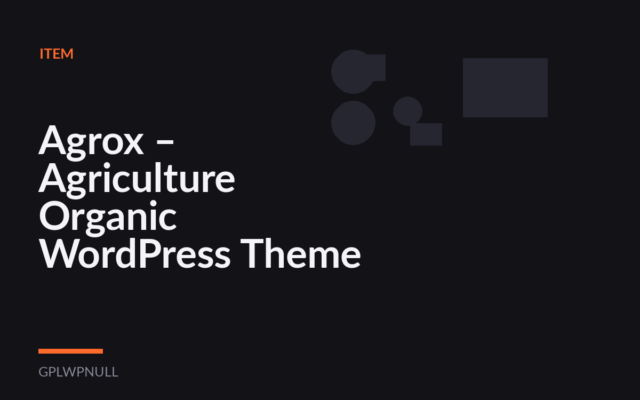 Agrox – Agriculture Organic WordPress Theme