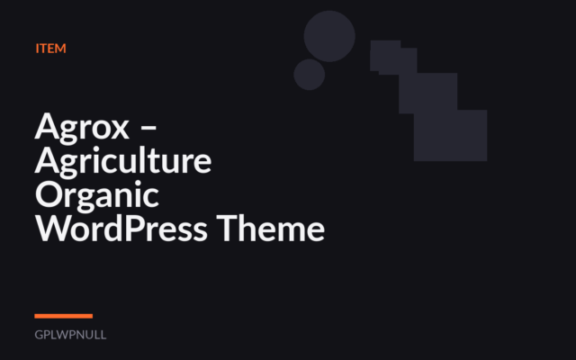 Agrox – Agriculture Organic WordPress Theme