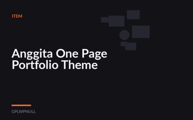 Anggita One Page Portfolio Theme