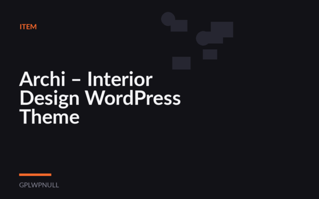 Archi – Interior Design WordPress Theme