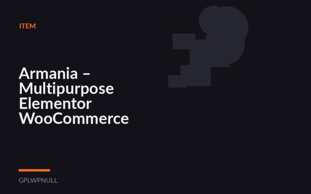 Armania – Multipurpose Elementor WooCommerce Theme