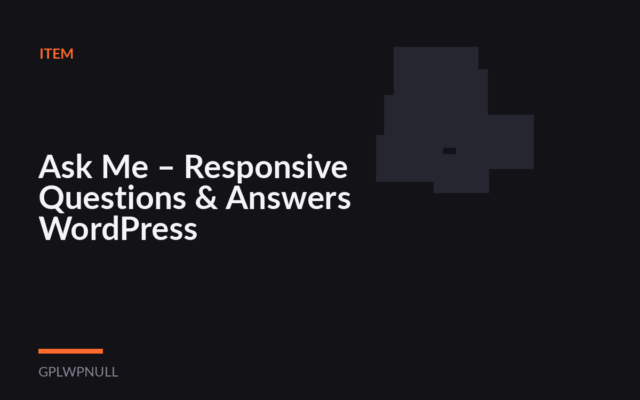 Ask Me – Responsive Questions & Answers WordPress