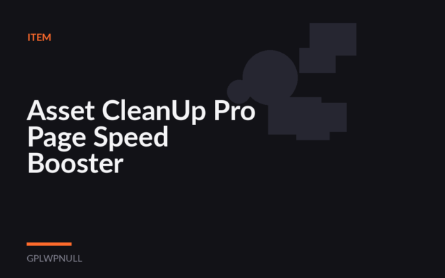 Asset CleanUp Pro Page Speed Booster