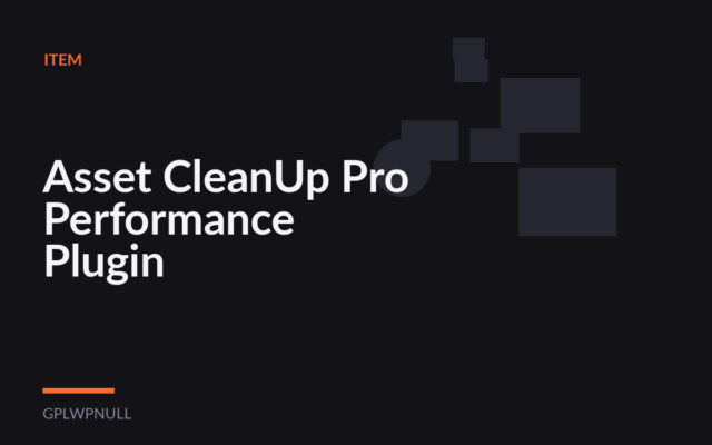 Asset CleanUp Pro Performance Plugin