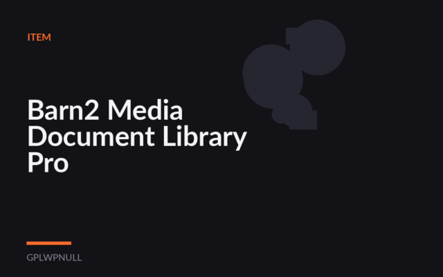 Barn2 Media Document Library Pro