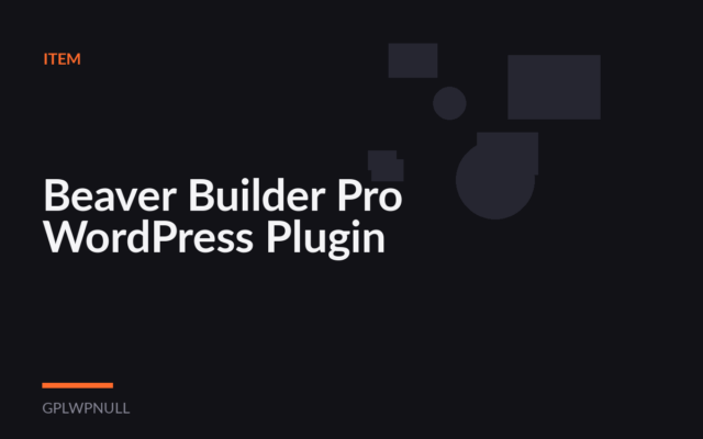 Beaver Builder Pro WordPress Plugin