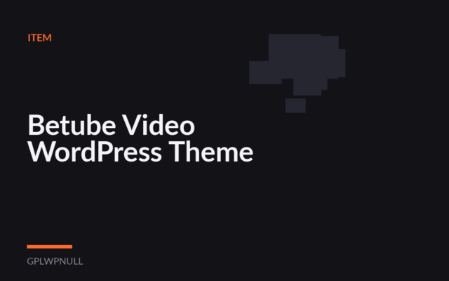 Betube Video WordPress Theme