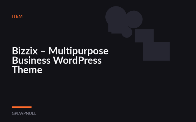 Bizzix – Multipurpose Business WordPress Theme
