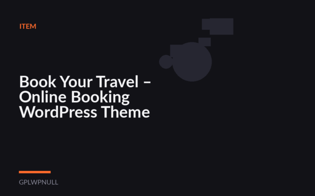 Book Your Travel – Online Booking WordPress Theme