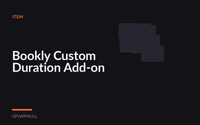Bookly Custom Duration Add-on