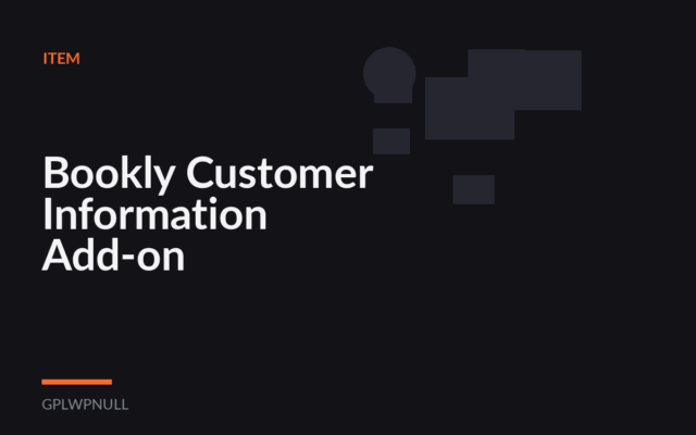 Bookly Customer Information Add-on