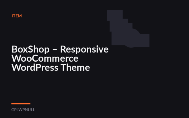 BoxShop – Responsive WooCommerce WordPress Theme