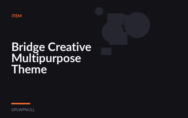 Bridge Creative Multipurpose Theme