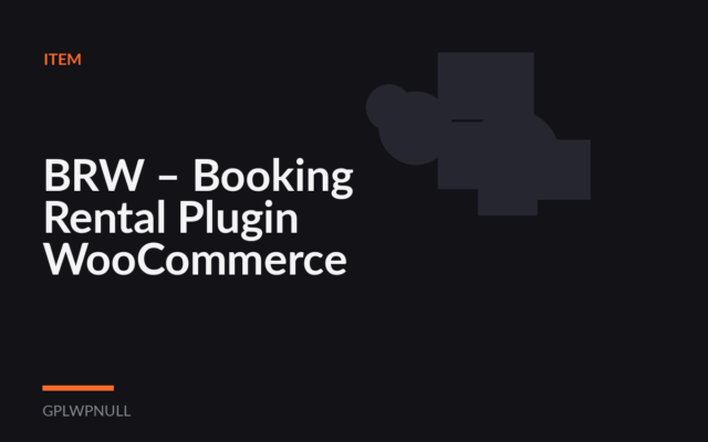 BRW – Booking Rental Plugin WooCommerce