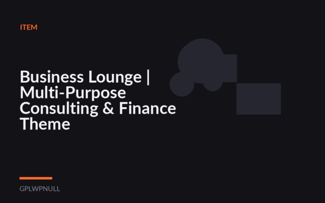 Business Lounge | Multi-Purpose Consulting & Finance Theme