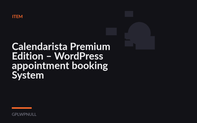 Calendarista Premium Edition – WordPress appointment booking System
