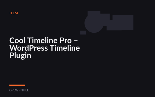 Cool Timeline Pro – WordPress Timeline Plugin