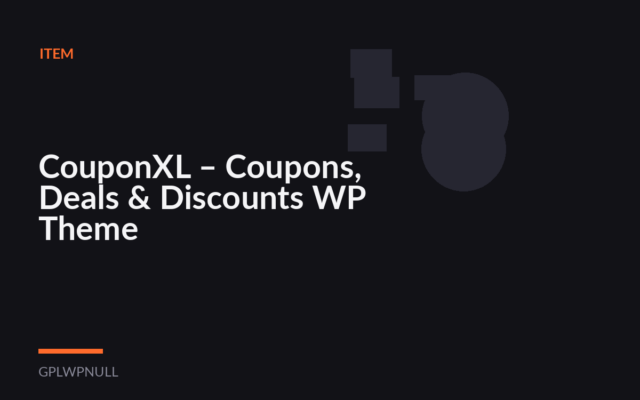 CouponXL – Coupons, Deals & Discounts WP Theme
