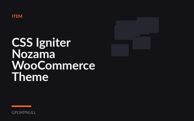CSS Igniter Nozama WooCommerce Theme