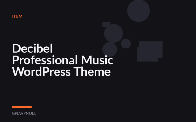 Decibel Professional Music WordPress Theme
