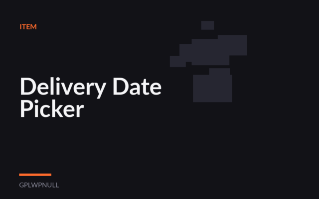 Delivery Date Picker