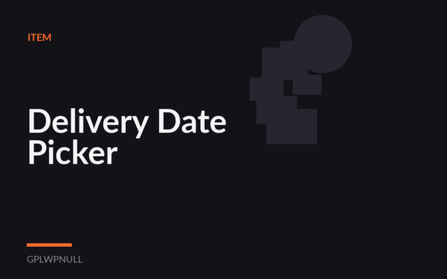 Delivery Date Picker