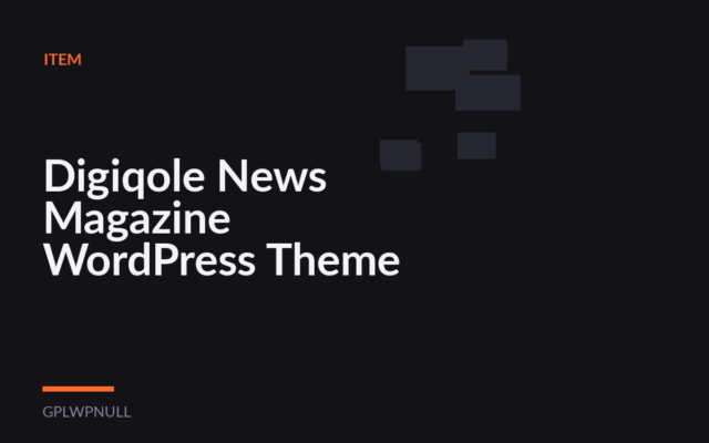 Digiqole News Magazine WordPress Theme