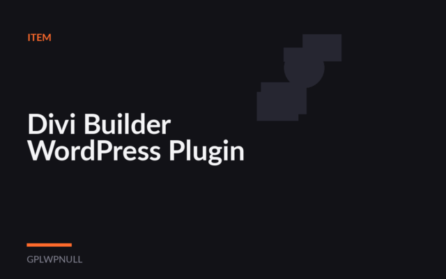 Divi Builder WordPress Plugin